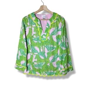 Vintage Lilly Pulitzer Cotton Shirt Size XS